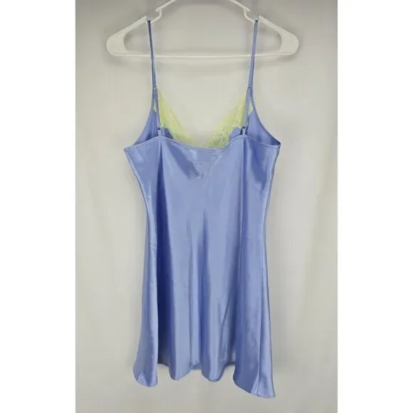 VINTAGE Y2K Jones New York Short Negligee Nightgown Lace‎ Bust Fairy Silky LG - Picture 7 of 9